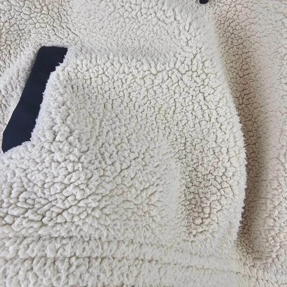 Boxercraft Womens S Sherpa Fleece‎ 1/2 Zip Sweater Cream Cozy Cottage Neutral - Picture 9 of 10